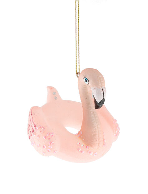 Juletrepynt flamingo, Høyde 8 cm, Rosa
