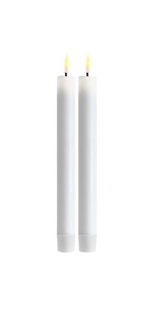 Kronelys LED, Høyde 24 cm, Hvit