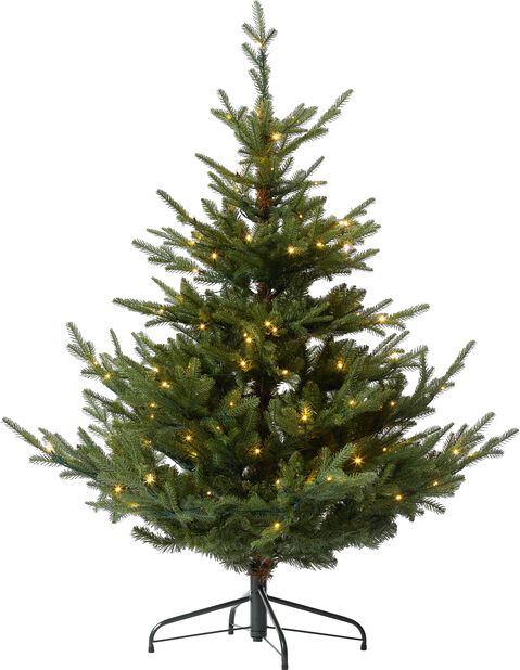 Kunstig juletre Langfjella med lys, Høyde 150 cm, Grønn