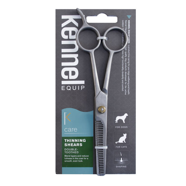 Kennel Equip Care Double-toothed thinning shears 17,5cm, Grå
