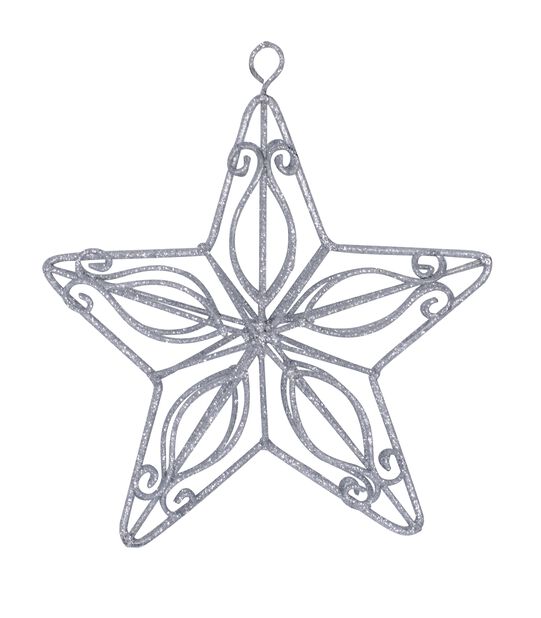 Juletre pynt Silver Star, Ø14 cm, Sølv