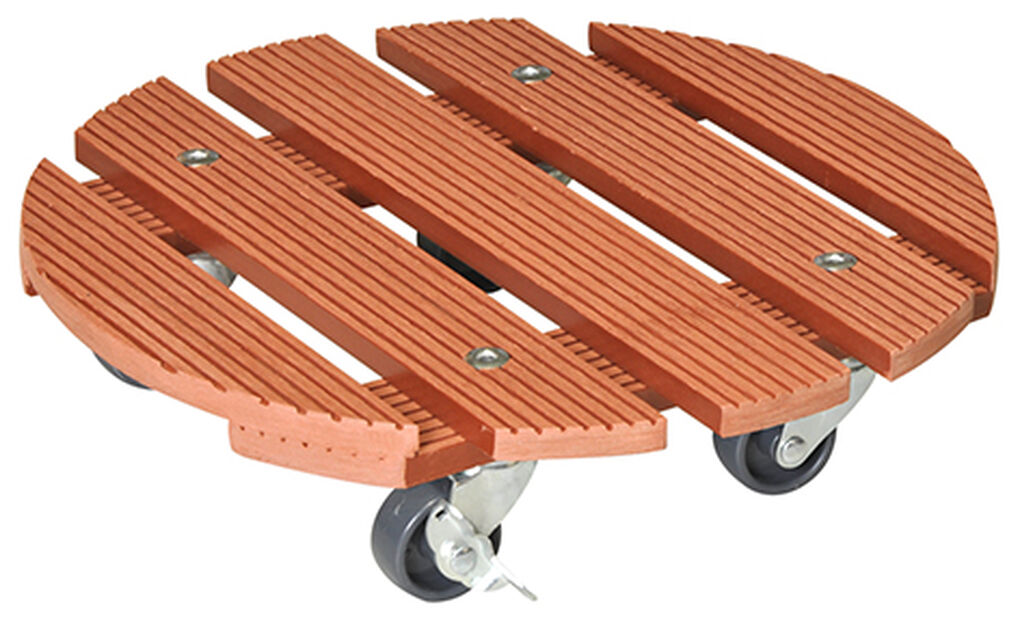 Potteunderlag med hjul Multi Roller, Ø29 cm, Terrakotta