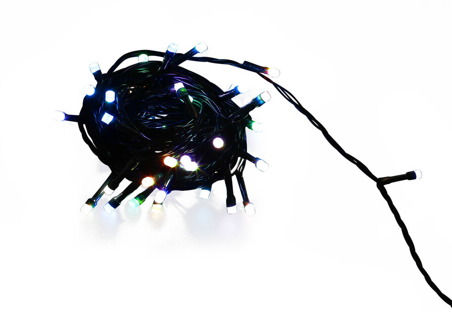 Lyslenke Ola 100 LED-lys 3 farger, Lengde 10 m, Flerfarget