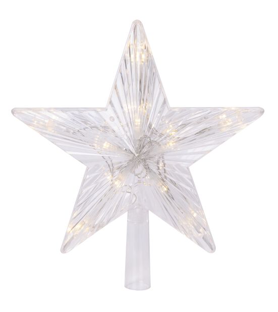 Juletrestjerne LED-lys, Høyde 24 cm, Hvit